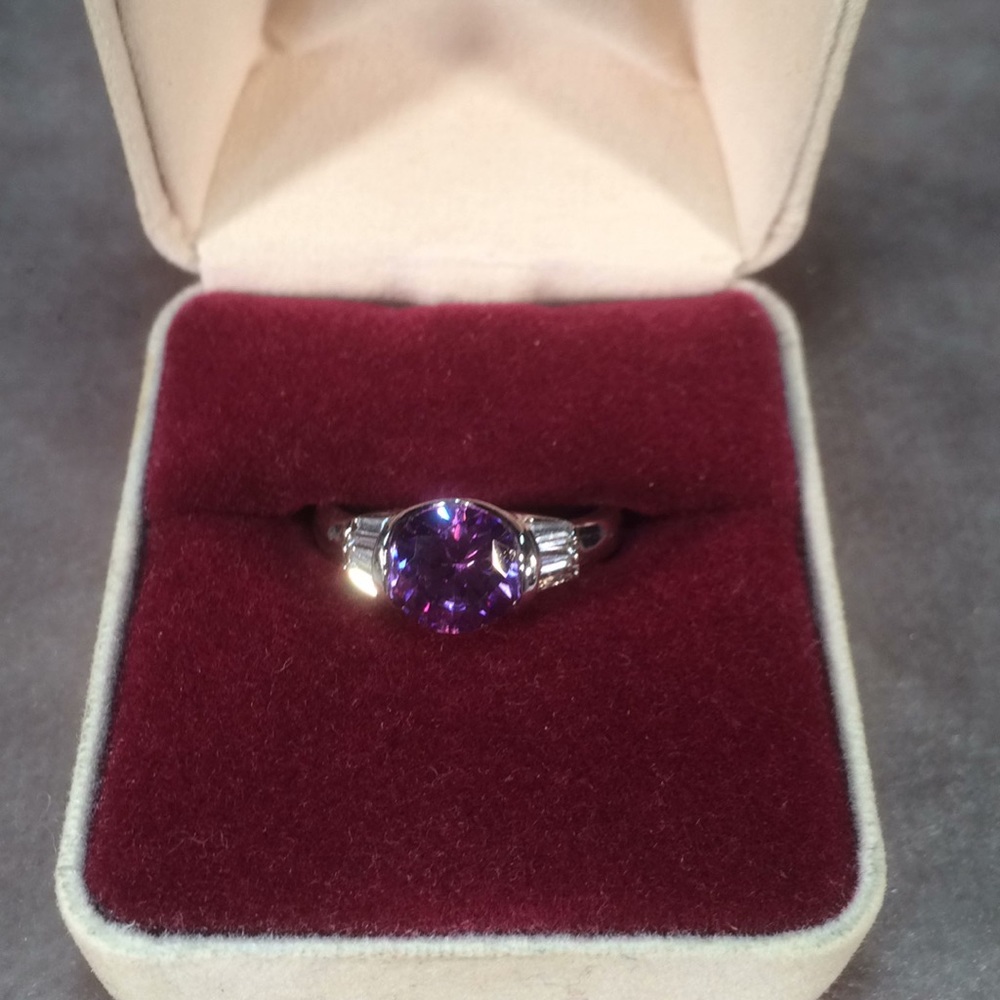 Amethyst Rhinestone Ring